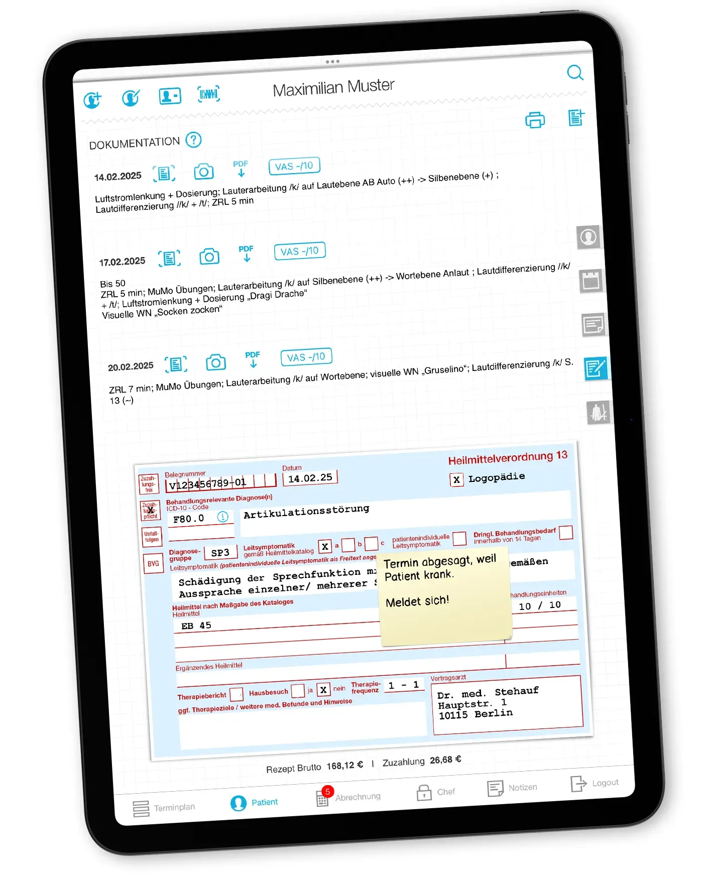 iPrax Praxisoftware Logopädie Dokumentation