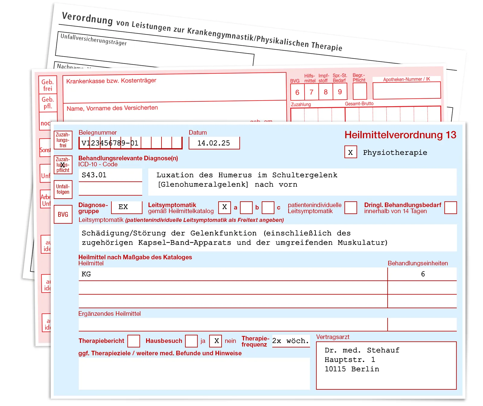 iPrax Praxisoftware Physiotherapie Verordnungen